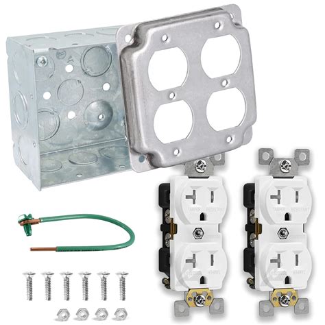 4 inch metal electrical box 20amp|4x4 outlet box.